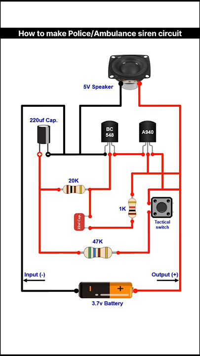 How to make Police/Ambulance siren circuit #electrical #electric #electronic #circuitdiagram