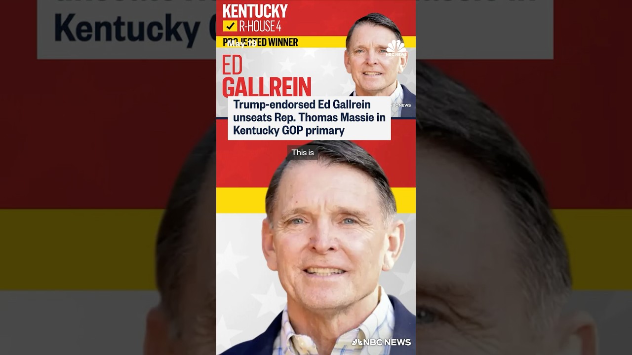 Trump-endorsed Ed Gallrein unseats Rep. Thomas Massie in Kentucky GOP primary Trump-endorsed Ed Gallrein unseats Rep. Thomas Massie in Kentucky GOP primary