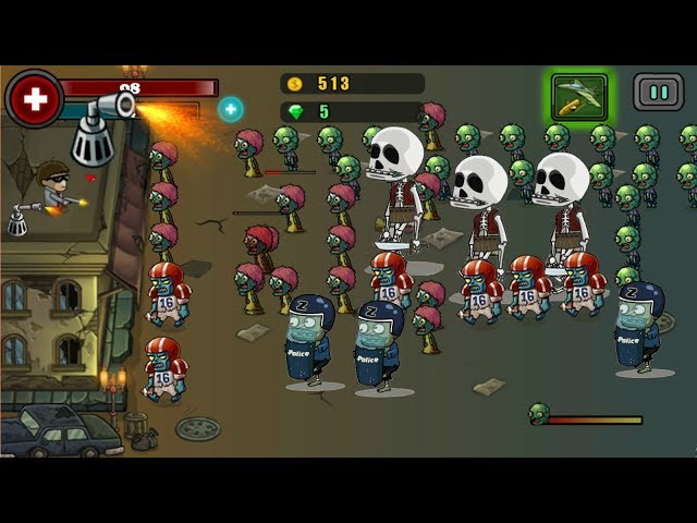 Plants vs Zombies survive defense quest plants shoot zombie Online