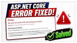 Error. An error occurred while processing your request. [Solved]