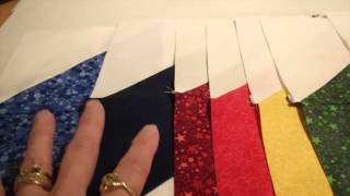 The Herringbone strips are getting sewn together!
