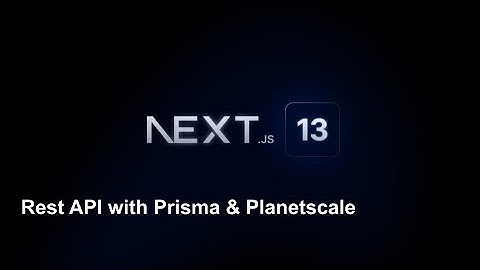 Nextjs 13 complete course / Rest API