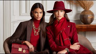 Ralph Lauren | Fall/Winter 2025/26 Collection | Chili Pepper Red & Bronze Brown Sophistication