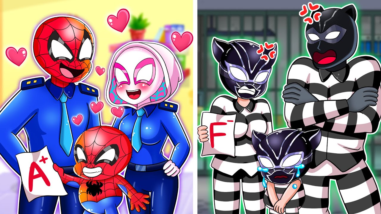 Good Kid vs Bad Kid! | Spidey’s A+ vs Panther Family’s F!? | Marvel's Spidey And His Amazing Friends