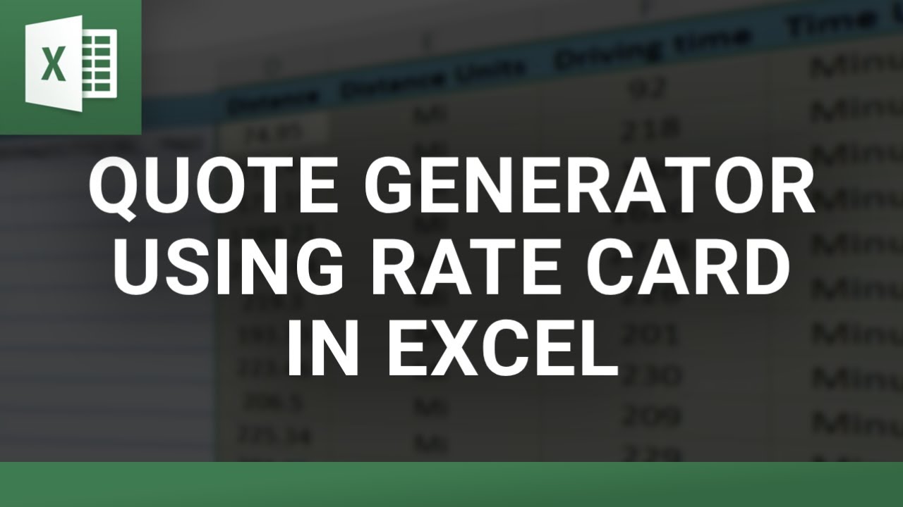 Quote Generator using Rate Card – Fast, Accurate Delivery Pricing