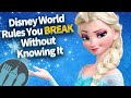 Disney World Rules You Break Without Even Knowing It