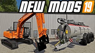 New Mods! Hitachi Bale Forks & Massive Slurry Tanker! (5 Mods) | Farming Simulator 19