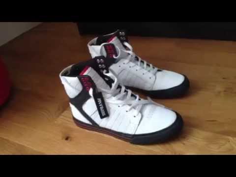 Unboxing Supra Skytop 1 white/black/red - YouTube