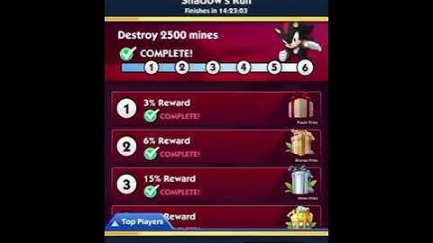 Sonic Dash 2 Sonic Boom Shadow’s Run Event