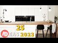 25 COCINAS blancas y madera MODERNAS 2023 con suelos de PARQUET