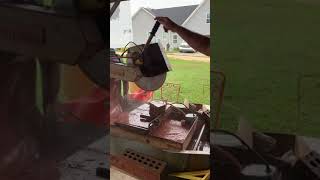 Brick Saw in action