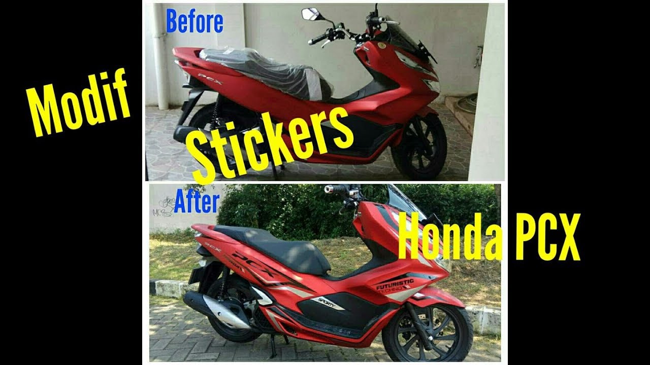 Modif Stiker Cutting Stickers Honda Pcx 2018 Youtube