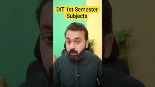 DIT 1st Semester Subjects | Diploma in information technology