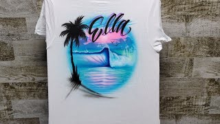 Airbrush beach ocean wave design. by Jeff Copeland 13,019 views 3 years ago 6 minutes, 35 seconds