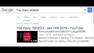 The Diary: S03E03 - Jan 14th 2015