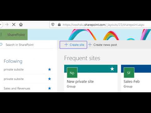 How to create a communication site of a SharePoint Online - YouTube