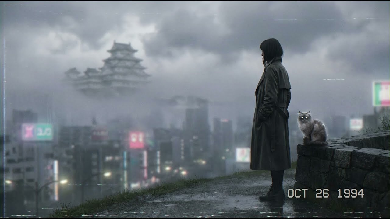 Gifu Castle Foggy Pop 🌫️ | 90s Japanese City Pop Instrumental | VHS Night Drive/霧に包まれた90年代の日本の夜。