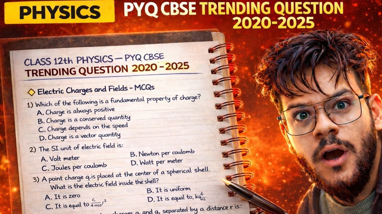 Electric Charges and Fields PYQ Deeply Explained (CBSE) 🔥