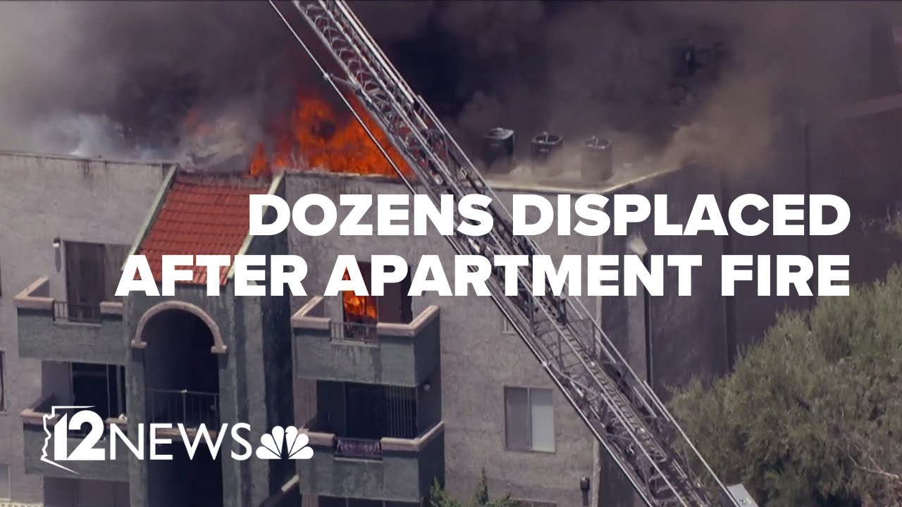 Dozens displaced after apartment fire - YouTube