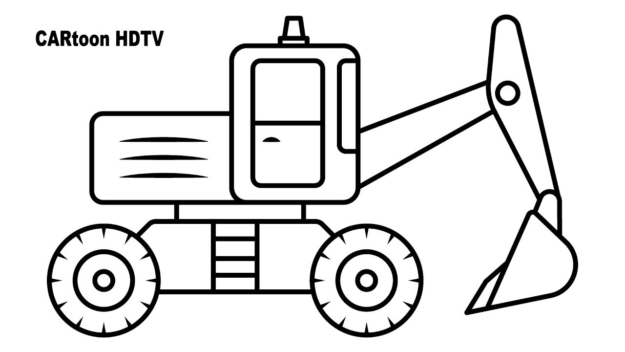 Excavator Coloring Pages