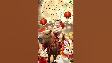 Bé cưỡi Capypara chơi Trung Thu #mrtomcoffee #capybara #trungthu