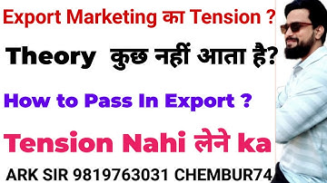 EXPORT marketing|SEM5 |TYBCOM Sem5|2025| most Imp QUESTION| MUMBAI UNIVERSITY Exam|ARK sir