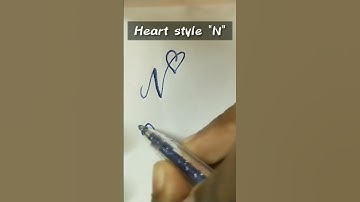 Heart style "N" font #shorts