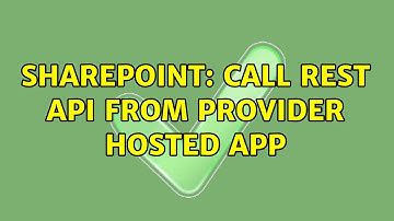 Sharepoint: Call rest api from provider hosted app