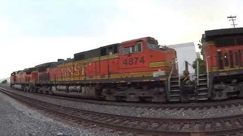 3 Dash 9 leads BNSF Intermodal+Autorack+DPU