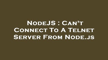 NodeJS : Can