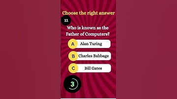 "Who is the Father of Computer? | Mind-Blowing Tech Quiz | #GK Shorts"