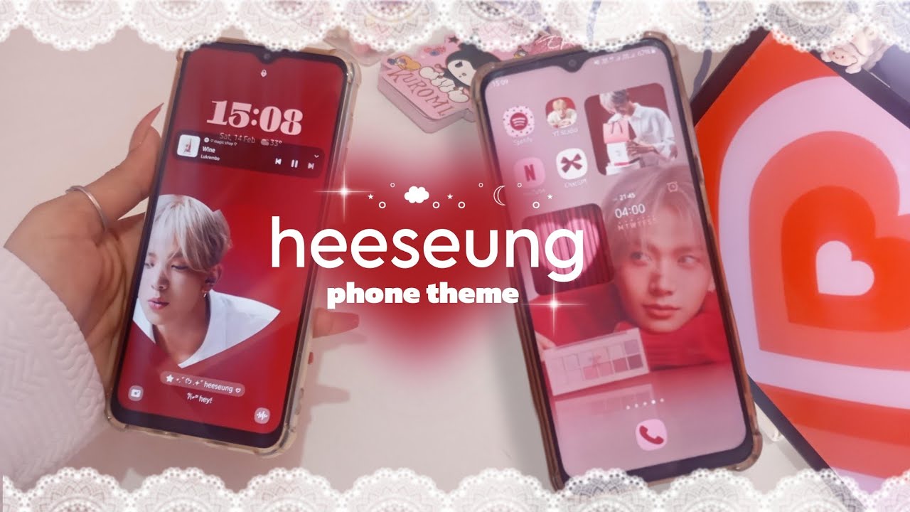 How to make your Samsung phone Aesthetic 🍒 ️ | phone layout ️ 💓 Samsung ...