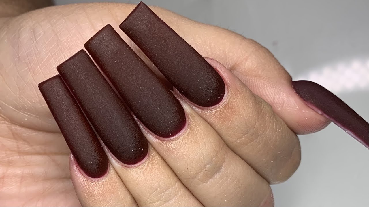 Flawless Application | How To Apply Dark Color Acrylic Nail