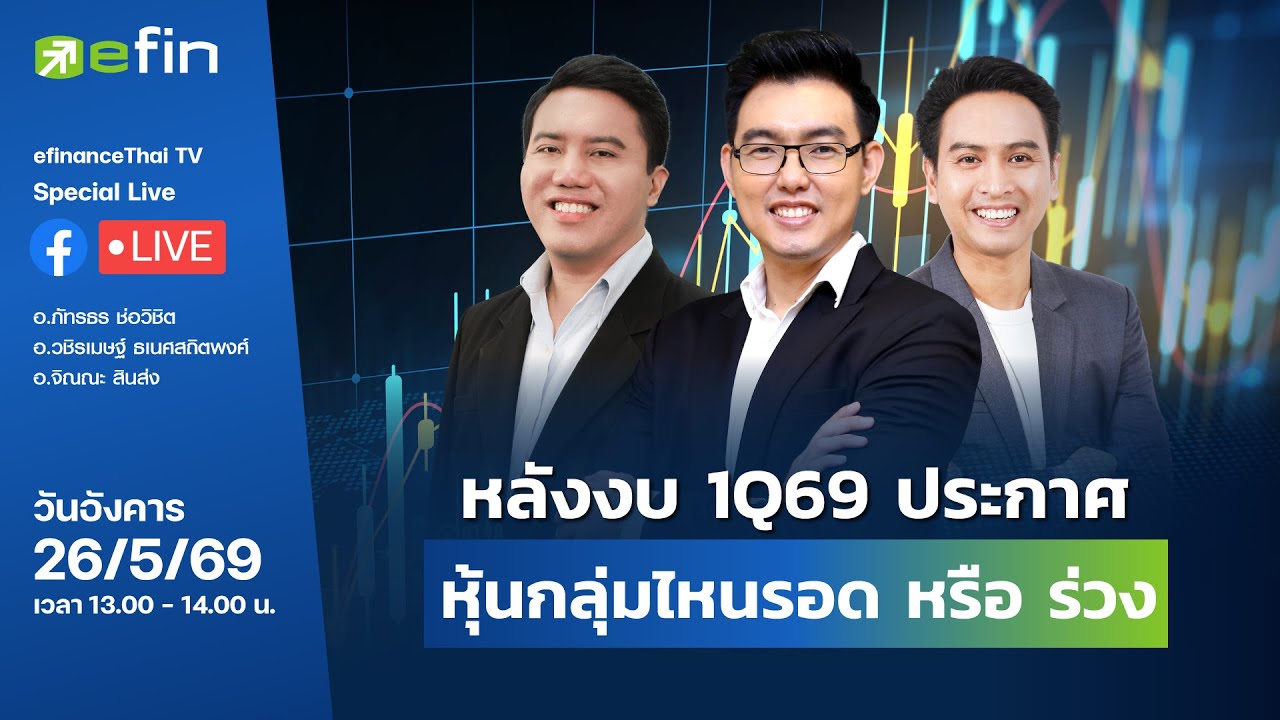 ⁣หลังงบ 1Q69 ประกาศหุ้นกลุ่มไหนรอด หรือ ร่วง | Special live 26/05/2569