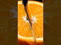 Orange resting😁 #orange #woodensurface #cut #juicy #knife #juice #resting #asmr