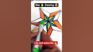 how to draw colourful star design tutorial 💥💥🔥#art #drawing #short #trendingshorts