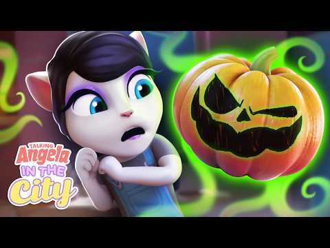 The Spooky Pumpkin 🎃👻 Talking Angela: In the City | Cartoons for Kids