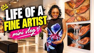 Life Of A Fine Artist | I FINALLY Finished This Commission + Dallas Art Exhibition