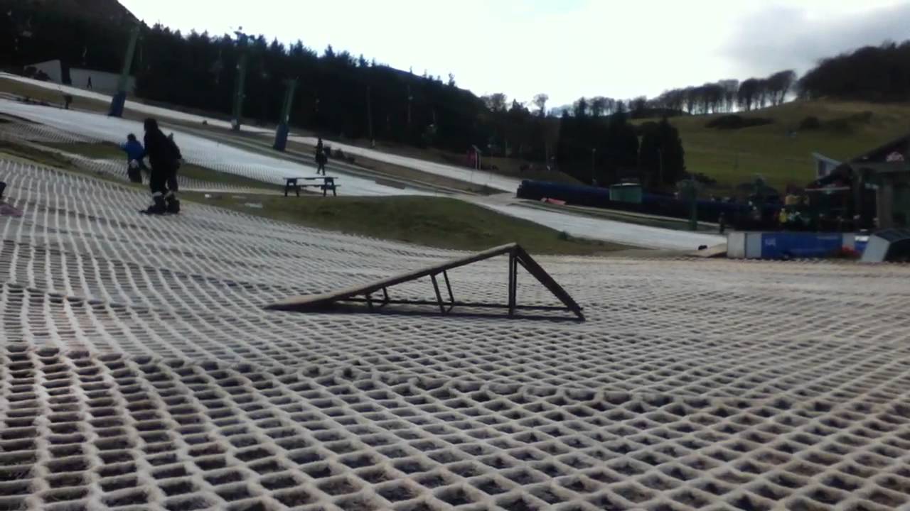Hillend dry ski slopes 180 fail attempt 1 YouTube