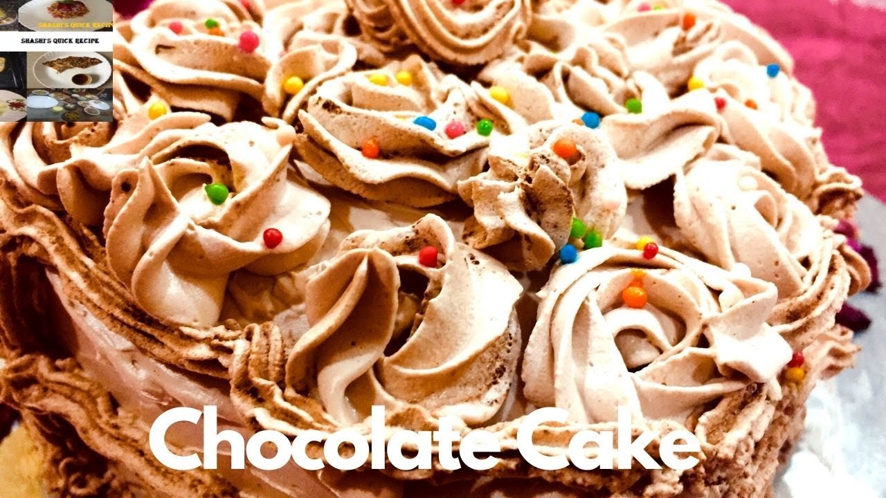 Chocolate Cake with whipping Creamघर के सामान से कैसे बनाये केकHome