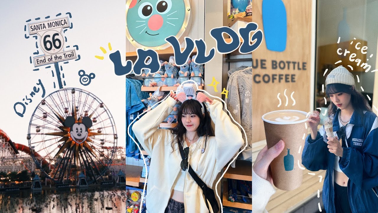 LA vlog / 初次踏上美國🇺🇸夢寐以求の加州迪士尼、Santa Monica+Vanice Beach一日遊、LA第一名的韓式....🍲 縮圖