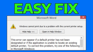 How To Fix Microsoft Word Windows Cannot Print Due To A Problem With The Current Printer Setup