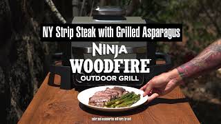 Outdoor Grill Ny Strip Steak With Grilled Asparagus Ninja Woodfire Outdoor Grill