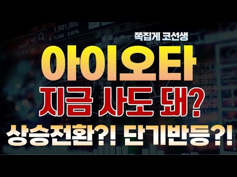   아이오타 아이오타코인 지금이라도 이걸 사 말아 상승전환인가 단기반등인가는 중요하지 않아요