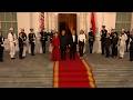 President Trump and the First Lady Greet the President of China and Madame Peng for a State Dinner