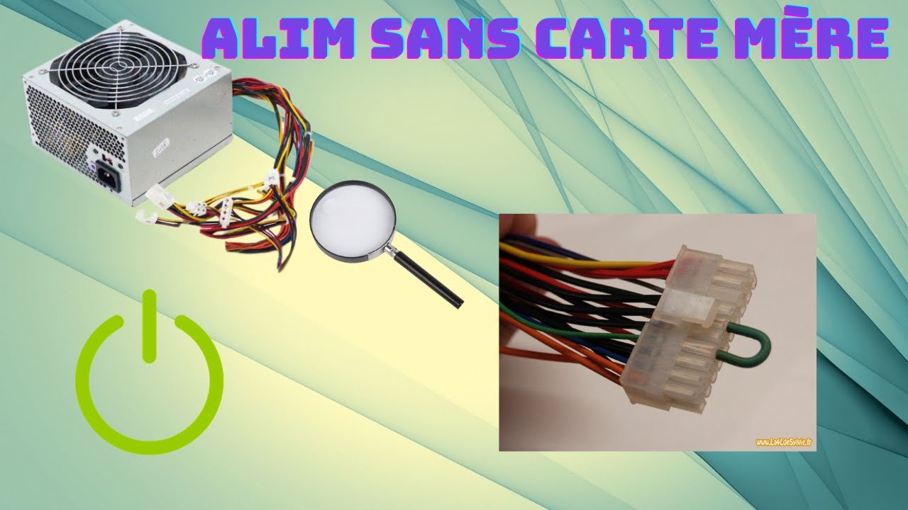 Démarrer une alimentation de PC sans Carte mère (Shunter) - YouTube