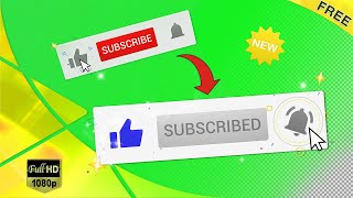 [Green Screen] Like + Subscribe Button (No Copyright) | Alpha Channel [Free Download]