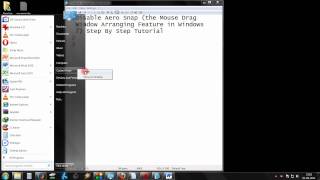Disable Aero Snap (the Mouse Drag Window Arranging Feature in Windows 7) Step By Step Tutorial.avi