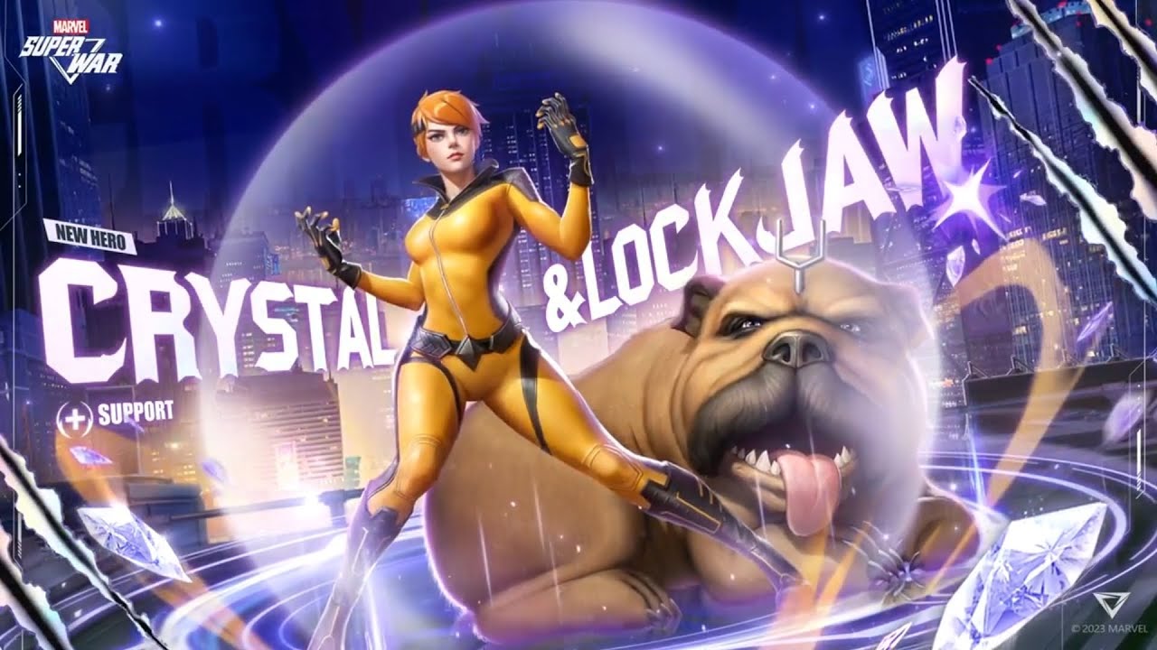 MARVEL Super War - New Hero Crystal & Lockjaw Class Support Trailer Preview With Street Sport BGM