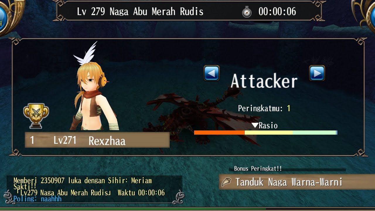 Toram Online - Mage vs Red Ash Dragon Rudis